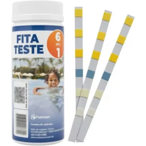 01 caixa de Fita Teste para Piscinas 6 em 1 25 fitas cada