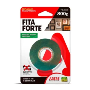 FITA DUPLA FACE VERDE FITA FORTE 19MMX02M ADERE BLISTER (800G)