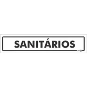 PLACA SINALIZACAO PS 30X6.5CM SANITARIOS PS51 ENCARTALE