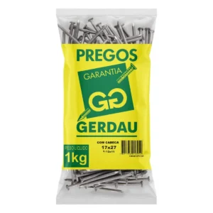PREGO POLIDO 17X27 1KG COM CABECA GERDAU