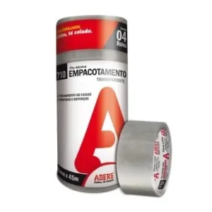 FITA  DE EMBALAGEM LARGA ADERE TRANSP 45MMX40M