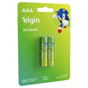 PILHA ALCALINA AAA BLISTER C/2 PEÇAS - ELGIN