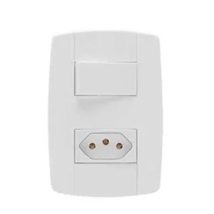 CJ 1 INTERRUPTOR SIMPLES 10A 1 TOMADA 20A 250V ILUMI LEV 87201