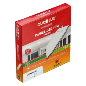 Painel de LED Embutir Quadrado 18w 6500k Bivolt 03207 Ourolux