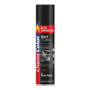 TINTA SPRAY CHEMICOLOR ALTA TEMPERATURA 350ML PRETO FOSCO