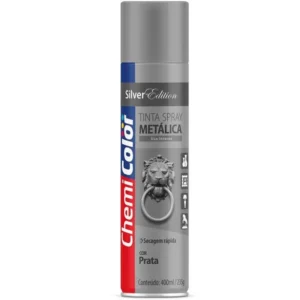 TINTA SPRAY CHEMICOLOR METALICA 400ML PRATA