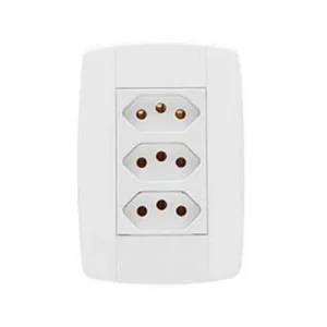 CONJUNTO LEV 3 TOMADA 20A MONOBLOCO C PLACA 87124 ILUMI