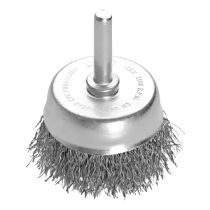ESCOVA ACO TIPO COPO ACO LATONADO 75MM HASTE 1 4 6MM VILA