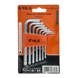 JOGO CHAVE TORX CRV 7 PCS VILA
