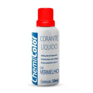 CORANTE BASE DAGUA 50ML CHEMICOLOR VERMELHO 680475