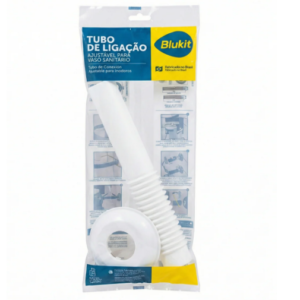 TUBO DE LIGACAO PARA VASO SANITARIO BRANCO AJUSTÁVEL